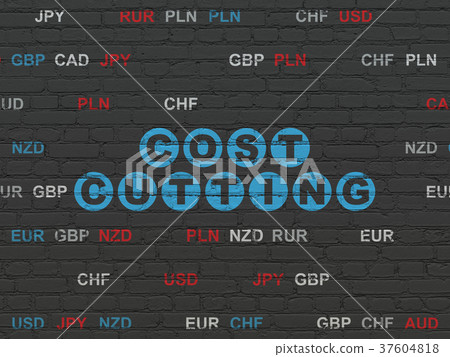 Finance concept: Cost Cutting on wall background 37604818