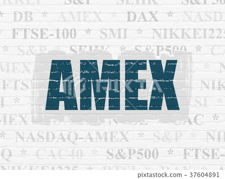 Stock market indexes concept: AMEX on wall Stock market indexes concept: AMEX on wall 37604891