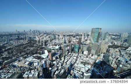 Tokyo cityscape in Japan · One dawn from heavy snow after 4 years "Shinjuku, Ikebukuro, Akasaka, etc." = taken on January 23, 2018 Tokyo cityscape in Japan · One dawn from heavy snow after 4 years "Shinjuku, Ikebukuro, Akasaka, etc." = taken on January 23, 2018 37604894