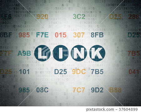 Web design concept: Link on Digital Data Paper 37604899