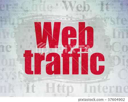 Web development concept: Web Traffic on Digital 37604902