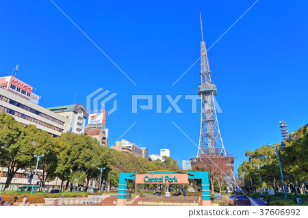 Central Park and Nagoya TV Tower 37606992