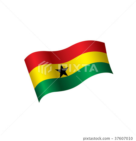 Ghana flag, vector illustration Ghana flag, vector illustration 37607010