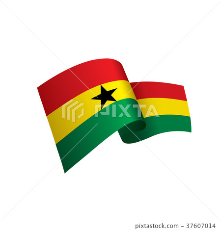 Ghana flag, vector illustration 37607014