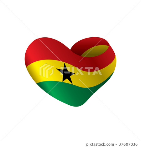 Ghana flag, vector illustration 37607036