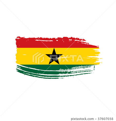 Ghana flag, vector illustration 37607038