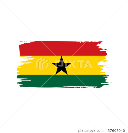 Ghana flag, vector illustration 37607040