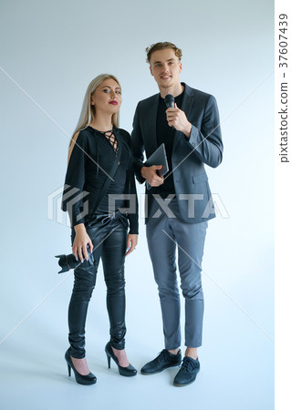 backstage teamwork filming media people concept. 37607439