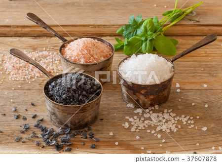 Three different types of salt 37607878