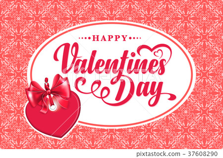 Happy Valentines Day. Calligraphic text Happy Valentines Day. Calligraphic text 37608290