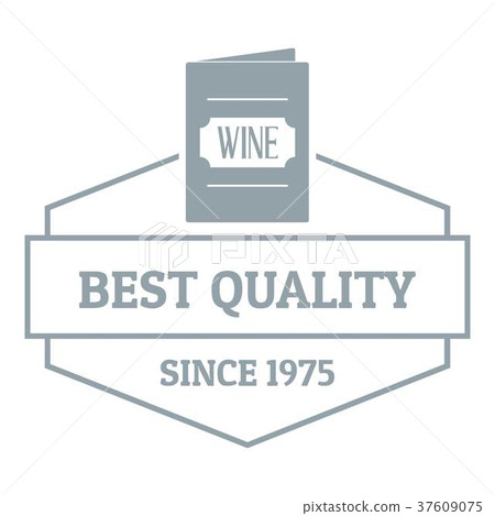Wine menu logo, simple gray style Wine menu logo, simple gray style 37609075