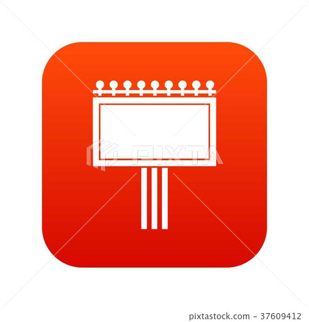 Board for statistics icon digital red Board for statistics icon digital red 37609412