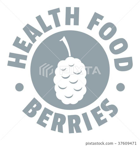 Health berries logo, simple gray style 37609471