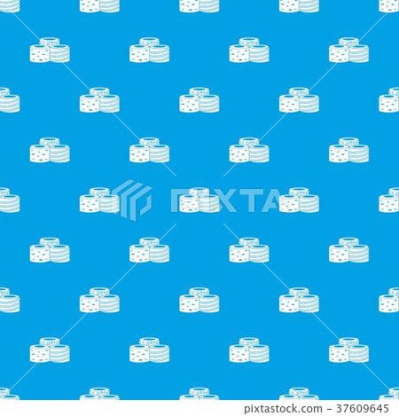 Tasty Turkish delight pattern seamless blue 37609645