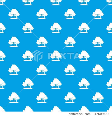 Forest trees pattern seamless blue Forest trees pattern seamless blue 37609682