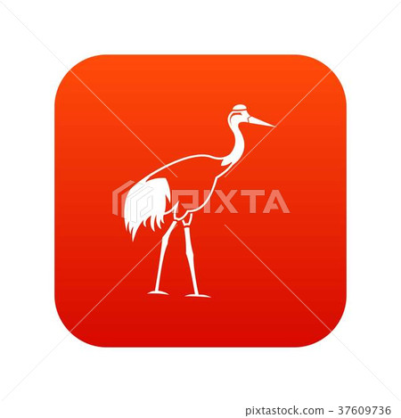 Stork icon digital red 37609736