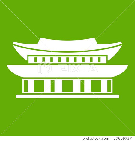 Gyeongbokgung palace, Seoul icon green 37609737