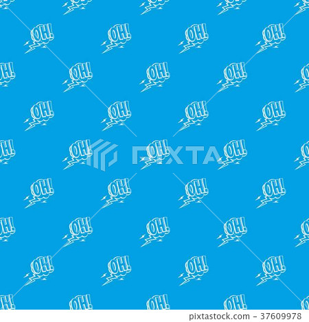 Oh, speech bubble pattern seamless blue 37609978