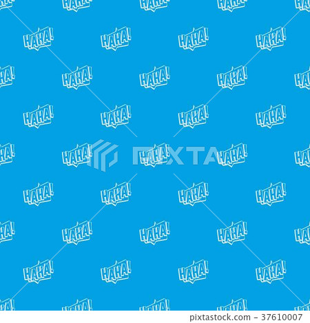 HAHA, comic text sound effect pattern seamless blue 37610007