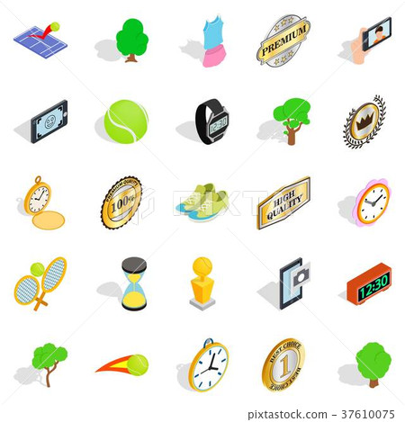Tournament icons set, isometric style Tournament icons set, isometric style 37610075