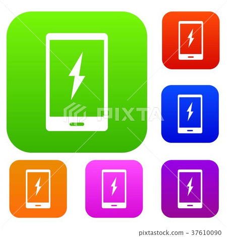 Warning phone set color collection 37610090