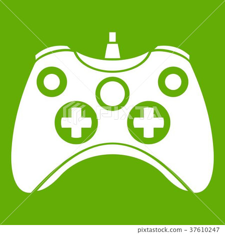 Video game controller icon green Video game controller icon green 37610247