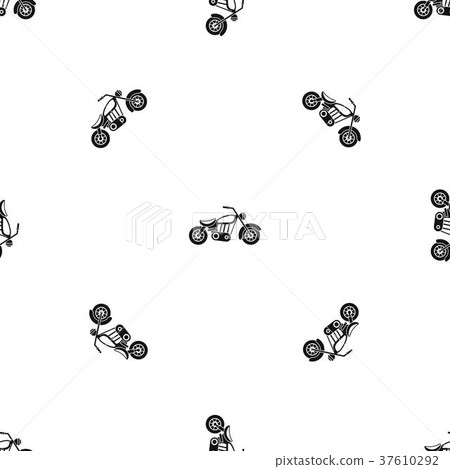 Motorcycle pattern seamless black 37610292