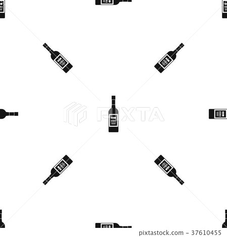 Bottle of vodka pattern seamless black 37610455