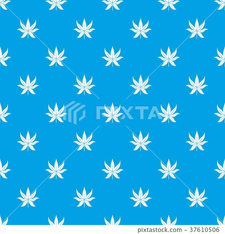 Chestnut leaf pattern seamless blue Chestnut leaf pattern seamless blue 37610506
