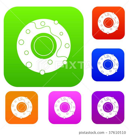 Delicious donut dessert set color collection Delicious donut dessert set color collection 37610510
