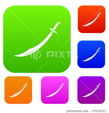 Scimitar sword set color collection Scimitar sword set color collection 37610511