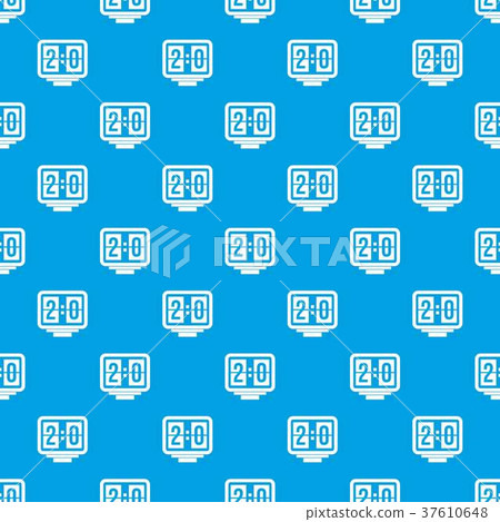 Soccer scoreboard pattern seamless blue 37610648