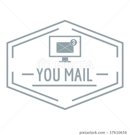 Mail logo, simple gray style Mail logo, simple gray style 37610656