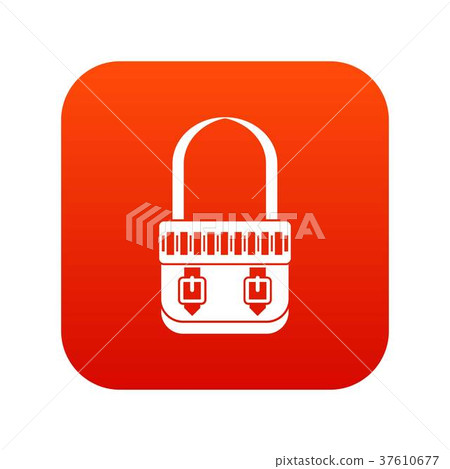 Shoulder bag icon digital red Shoulder bag icon digital red 37610677