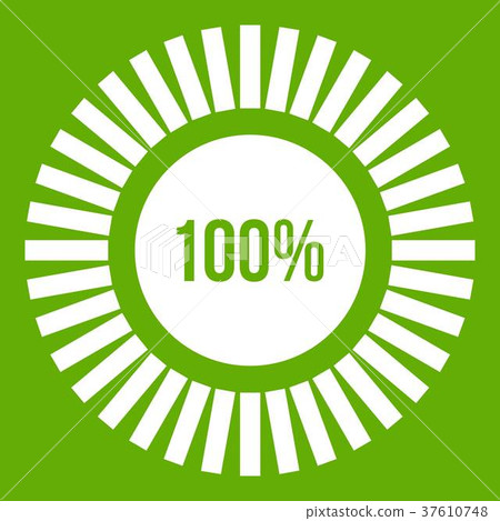 Sign 100 download icon green 37610748
