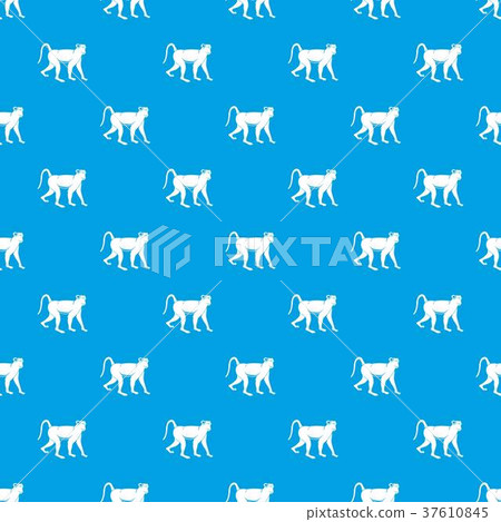 Monkey pattern seamless blue 37610845