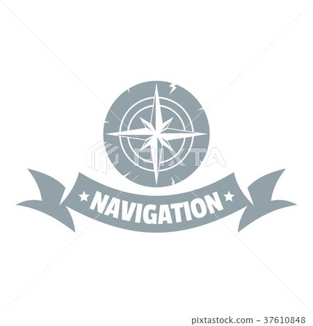 Navigation logo, simple gray style 37610848