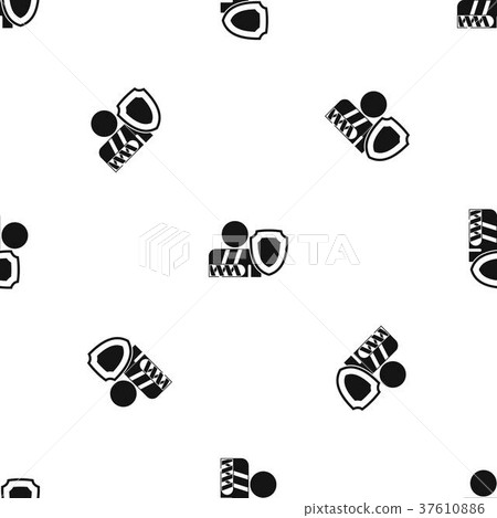 oken arm and safety shield pattern seamless black oken arm and safety shield pattern seamless black 37610886