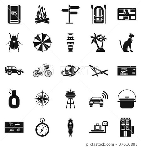 New holiday icons set, simple style New holiday icons set, simple style 37610893