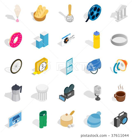 Adaptation icons set, isometric style Adaptation icons set, isometric style 37611044
