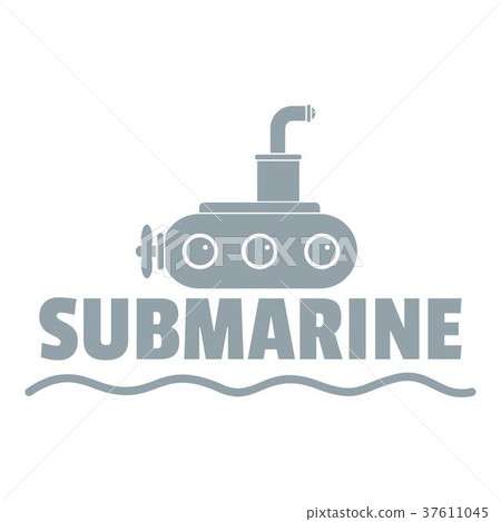 Submarine logo, simple gray style Submarine logo, simple gray style 37611045