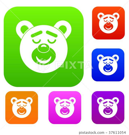 Sleeping teddy bear set color collection Sleeping teddy bear set color collection 37611054