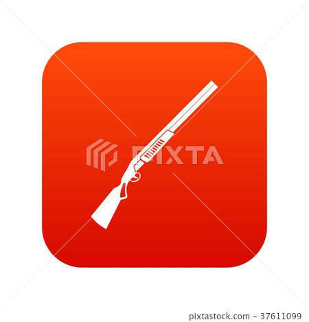 Gun icon digital red Gun icon digital red 37611099