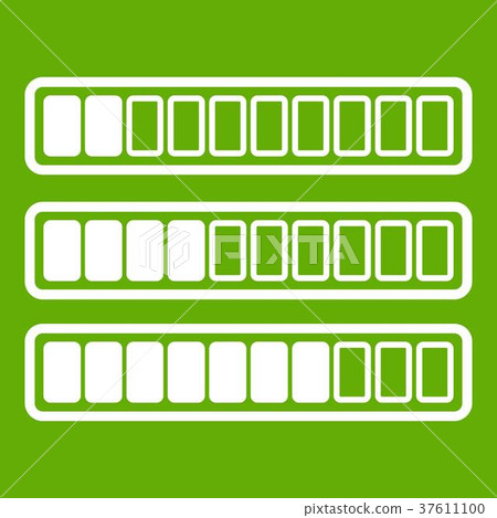 Sign horizontal columns download online icon green Sign horizontal columns download online icon green 37611100