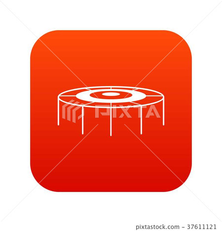 Trampoline icon digital red Trampoline icon digital red 37611121