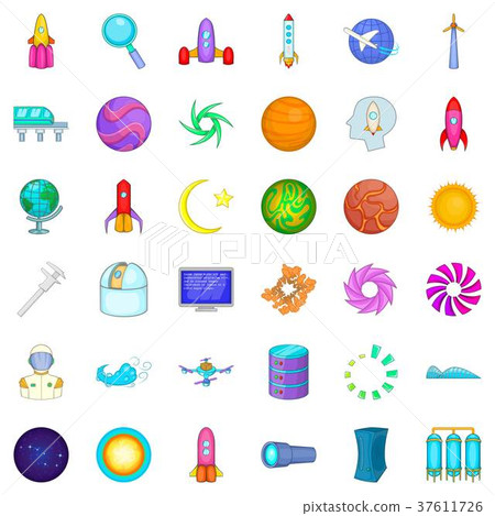 Compass icons set, cartoon style 37611726