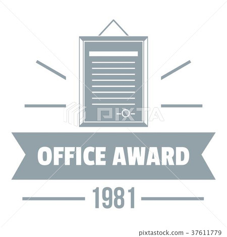 Award office logo, simple gray style 37611779