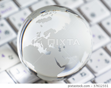Keyboard and crystal globe Keyboard and crystal globe 37612331