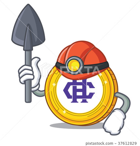 Miner Hshare coin mascot cartoon Miner Hshare coin mascot cartoon 37612829