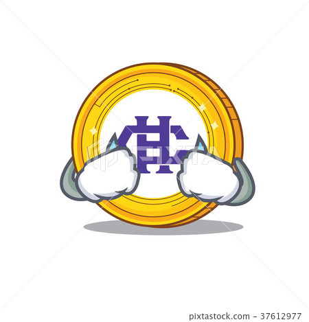 Crying Hshare coin mascot cartoon 37612977